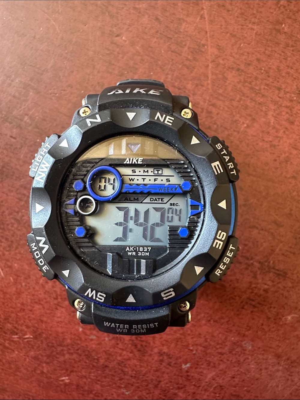 Men's Blue and Black Digital Sport Watch